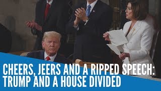 Cheers, jeers and a ripped speech: Trump and a House divided