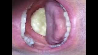 Me swallowing throat wide banana