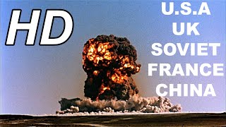 HD The first atomic bomb of Five countries 1945~1964 USSR China UK French USA