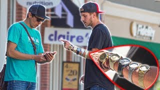 ASKING PEOPLE THE TIME WITH 6 WATCHES ON!