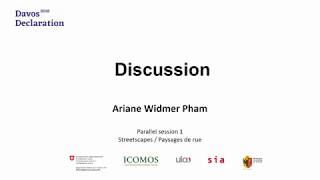 Discussion Parallel session 1 Streetscapes / Séance parallèle 1 Paysages de rue