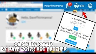 FREE ROBUX HACK NO INSPECT AND ELEMENT 2018 NOT PATCHED!!