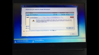 Windows cannot be installed to Disk / Windows не может быть установлен на диск ASUS X553M