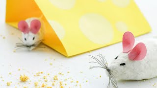 Детские поделки. Мышка из бумаги.