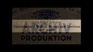 Telemann / Eduard Melkus, 1960: Concerto for 3 Violins in F Major - A. Wensinger, Schola Cantorum