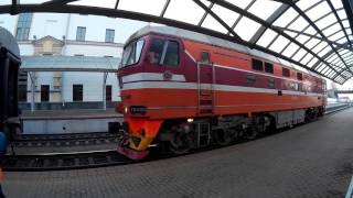 ТЭП 70 смена локомотива по ст. Витебск, поезд №029 Санкт-Питербург -Смоленск
