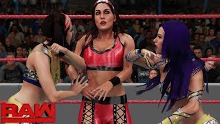 WWE 2K18 RAW SASHA BANKS & BAYLEY VS THE BELLA TWINS