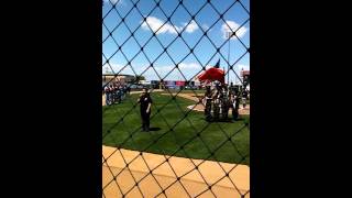 National Anthem at Lancaster Jethawks stadium.