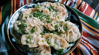 Özbek mantısı.  Узбекские блюда Манти.