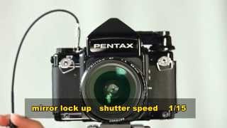 PENTAX67  mirror lock up shutter sound 1/30 1/15 1/8