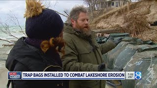 TrapBags installed to combat lakeshore erosion