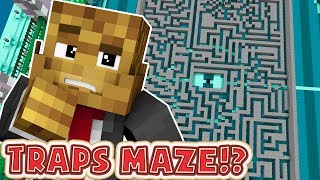 MINECRAFT TRAPS MAZE MODDED MINIGAME - MINECRAFT MOD CHALLENGE | JeromeASF