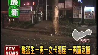 撞機車.行道樹 休旅車爆炸－民視新聞