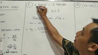 NO 6 - 10 PAKET 3 SIMULASI UNBK MATEMATIKA SMP 2020 XPRESS ERLANGGA