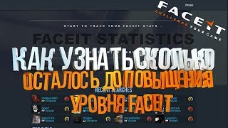 Как узнать сколько осталось до повышения уровня на Faceit