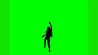 Disco Dancing Girl Silhouette Green Screen Effect