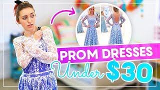 Trying on PROM DRESSES UNDER $30 from AMAZON and EBAY! #Prom