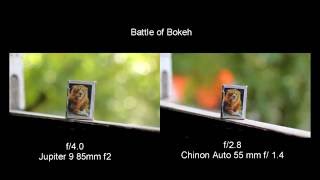 Jupiter 9 85mm f2 vs Chinon Auto 55 mm f 1 4 Battle of Bokeh