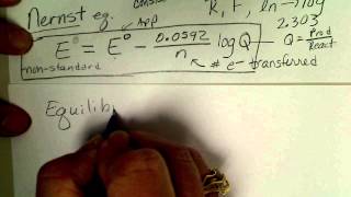 Using the Nernst Equation to calculate the Cell Potential at NON-standard conditions