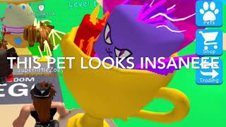 ROBLOX Bubblegum Simulator- I HATCHED A SECRET PET!! (The Trophy)