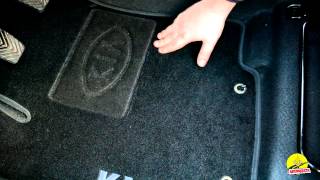 Текстильные коврики Kia Rio '11- в салоне автомобиля (Avtoradosti.com.ua)