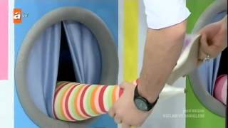 Turkish game show girls foot tickled in socks