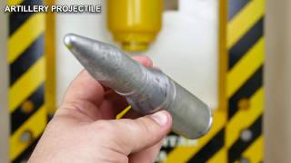 Viên đạn chống tăng sẽ thế nào với máy ép thủy lực 500 tấn?
