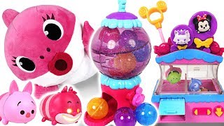 Let’s turn and pick it up! Colorful tsumtsum set toys and LOL Surprise eggs - PinkyPopTOY