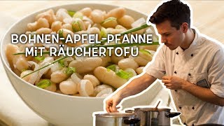 Vegane Bohnen-Apfel-Räuchertofu-Pfanne • Ernährungswissenschaftlich optimiert