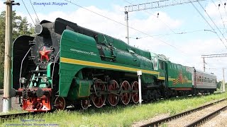 Паровоз П 36 0120 на станции Монино 31 05 2015г