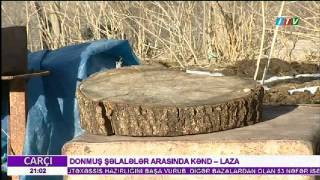 Donmuş şəlalələrin arasında kənd - Laza