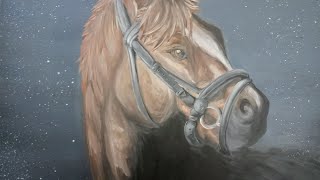 Speed Drawing - лошадь. Рисование ЛОШАДИ гуашью.