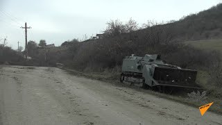 Разминирование придорожных территорий роботами «Уран 6» в Карабахе