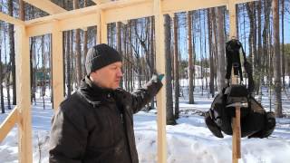Каркасный хозблок. Наше строительство. Часть1