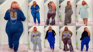 honestly...truly.. Denim Jumpsuit! Silky Flares! Faux Fur, etc.! | Plus Size & Curve Collection