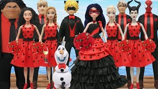Play Doh Moana Maui Spiderman Elsa Anna Kristoff Maleficent Olaf Frozen Ladybug Cat Noir