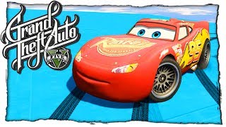 GTA 5 МОДЫ - ТАЧКИ МОЛНИЯ МАКВИН НА ГОНОЧНОЙ ТРАССЕ (ГТА 5 MODS)