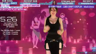 amouranth dirty dance | lara croft