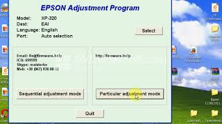 Epson XP320, XP420, XP424 Adjustment Program