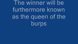 Girl burp contest