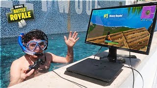 This 15 Year Old Kid Won A Game Of Fortnite Underwater In a Pool