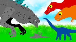 Diplodocus vs Zilla ( Godzilla 1998 ) Dinosaurs Cartoons Movie | Animated Dinosaurs new Compilation