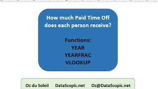 calculating time with the company & paid time off