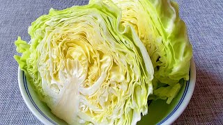 【小穎美食】包菜別炒著吃了，教你懶人做 法，一大碗上桌就光盤，太香了
