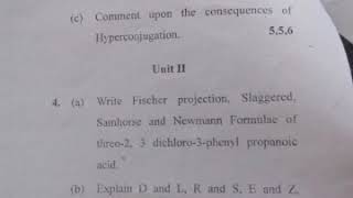 Msc paper chemistry 1st yr..organic