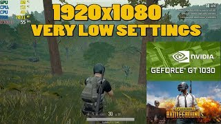 GT 1030 + RYZEN 5 1600 - PUBG LOWEST SETTINGS 1080P