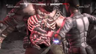 Mortal Kombat X. PS4. Прохождение - глава 11.2  Джекки Бриггс против Ферра Торр