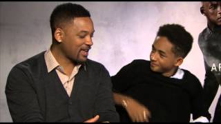 Jaden Smith & Will Smith talk AFTER EARTH, Kissing in Public, Singing Together & Fresh Prince