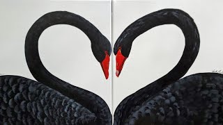 Swan Couple Valentine's Day Paint Night! Acrylic Painting LIVE Tutorial