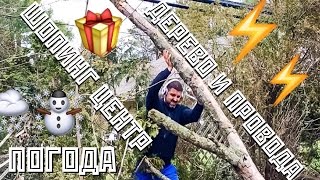 ЖИЗНЬ В АМЕРИКЕ. ПОГОДА В США. ДЕРЕВО УПАЛО НА ПРОВОДА. НОВЫЙ ШОПИНГ ЦЕНТР.